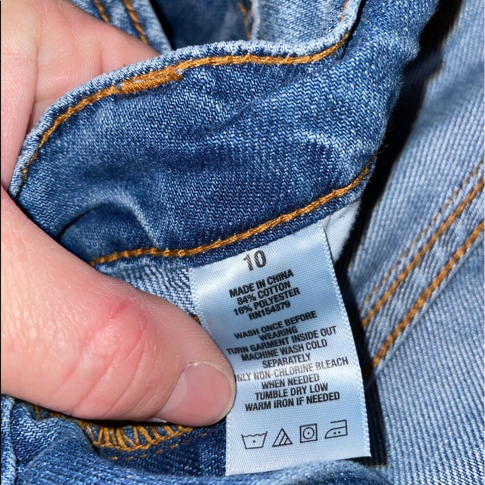 Size 10 blue jeans/boyfriend style
